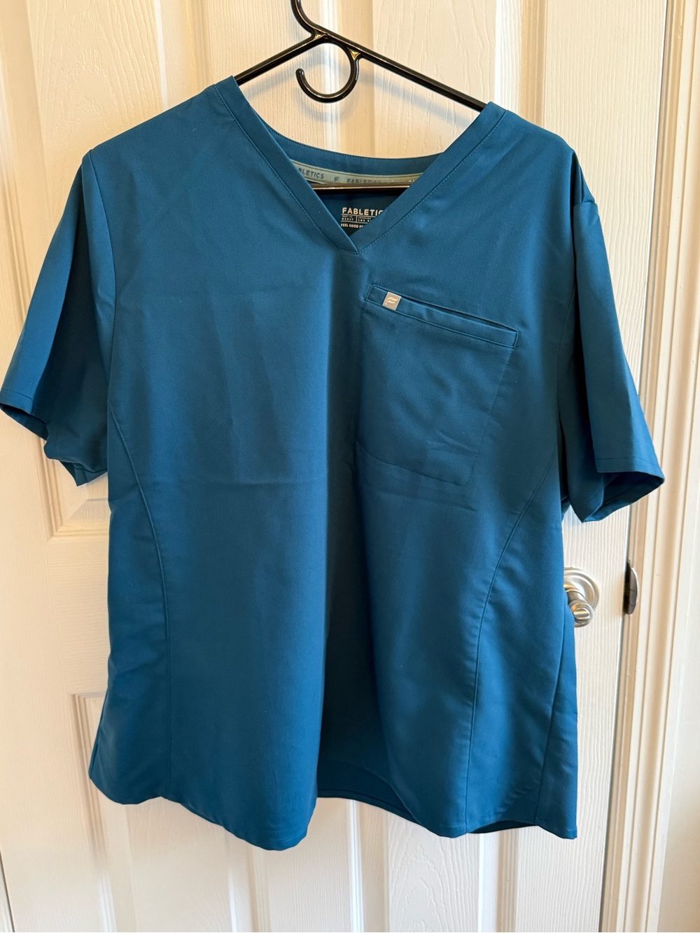 Teal scrubs top